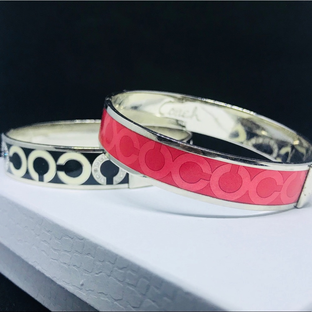 Coach Bangle: red and black